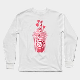 The pink sakura drink with love Long Sleeve T-Shirt